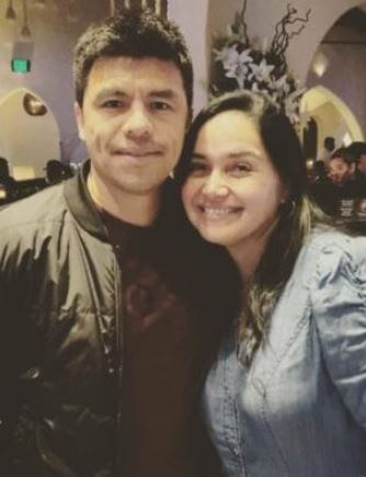 Reyna Serrano and Gonzalo Pineda at a party together